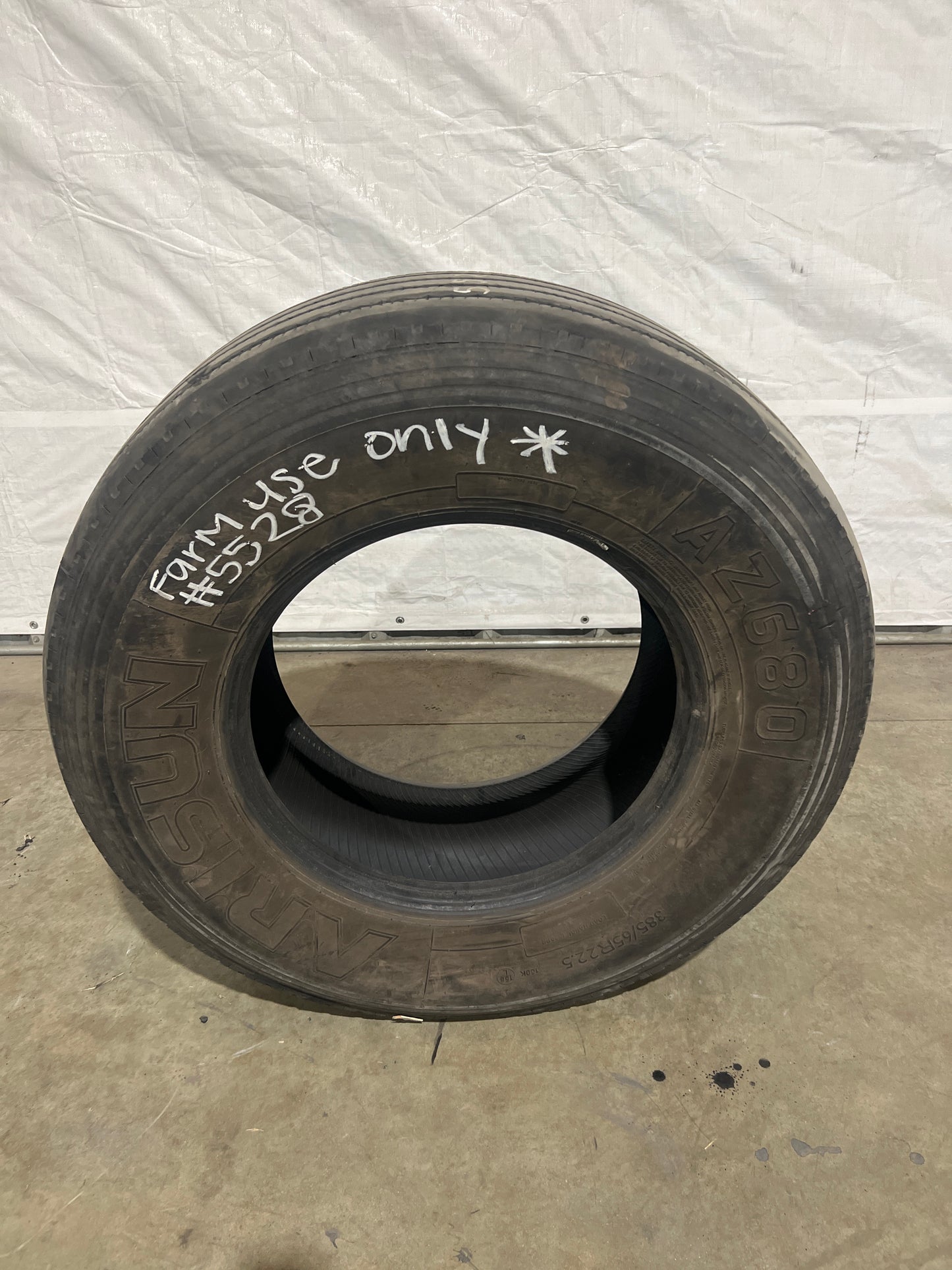 385/65R22.5 ARISUN AZ680 **FARM USE ONLY** #5528