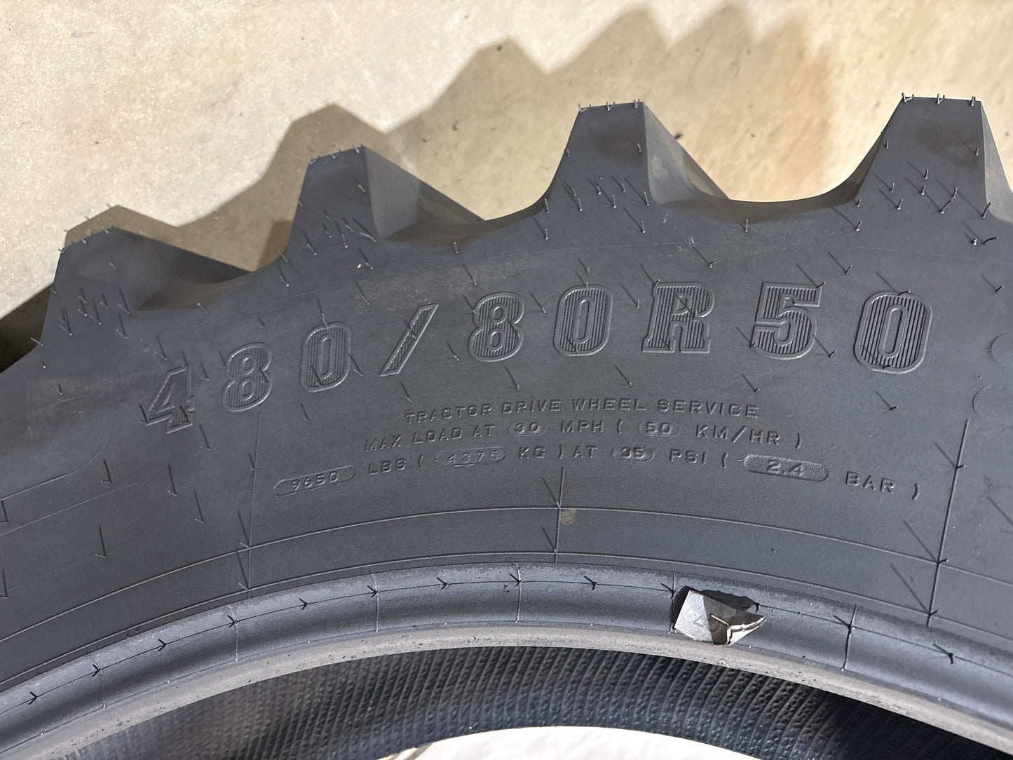 480/80R50 FIRESTONE RADIAL DEEP TREAD 23° #5907