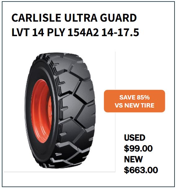 14-17.5 CARLSILE ULTRA GUARD LVT 14 PLY (NEVER MOUNTED)