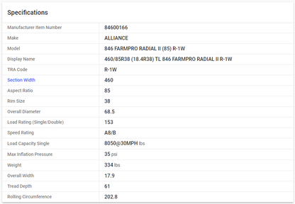 ALLIANCE —18.4-38 D TT 324 FARMPRO BIAS R-1