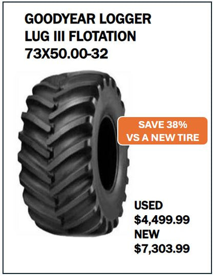 73X50.00X32 GOODYEAR LOGGER LUG III 20 PLY #6799