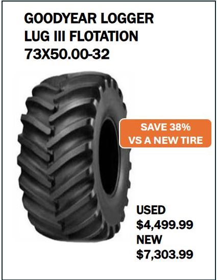73X50.00X32 GOODYEAR LOGGER LUG III 20 PLY  #6800