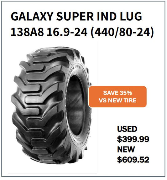 440/80-24 (16.9-24) GALAXY SUPER INDUSTRIAL LUG #8873
