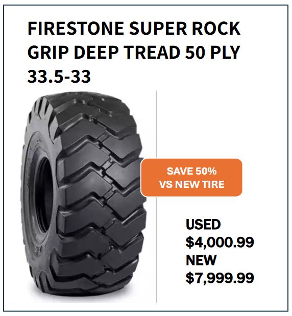 33.5-33 FIRESTONE SUPER ROCK GRIP DEEP TREAD #5225